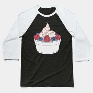 Frozen Yogurt - Berry Topped Vanilla Fro Yo Baseball T-Shirt